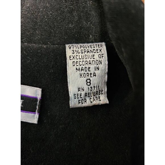 Amanda Smith Black Silver Studded Blazer Womens Size 8 - Picture 8 of 10